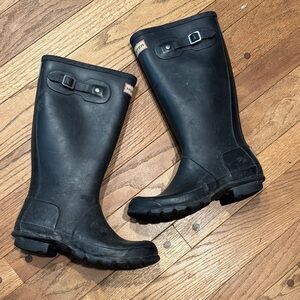 Hunter Kids Black Rain Boots